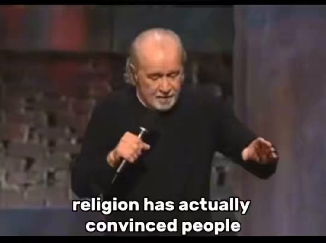 George Carlin dropped a brutal summary of religion decades ago, and somehow it still reads like breaking news. 😂🔥