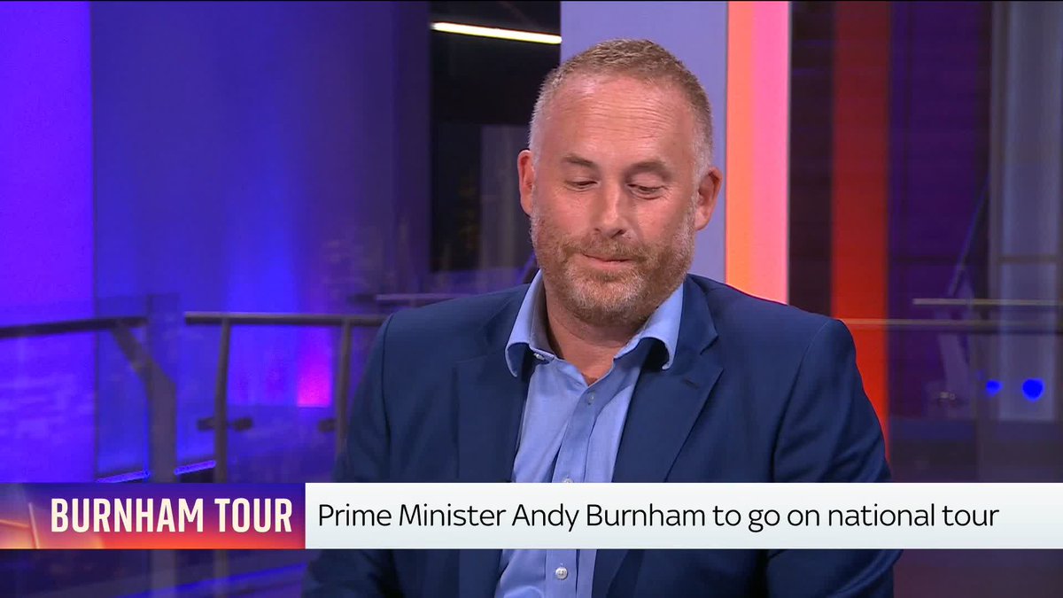 Prime Minister Andy Burnham is set to begin a national tour of the UK this month to hear concerns about the cost of living and see how the government can improve people's everyday lives. Sky's Rob Powell reports. 📺 Sky 501, Virgin 602