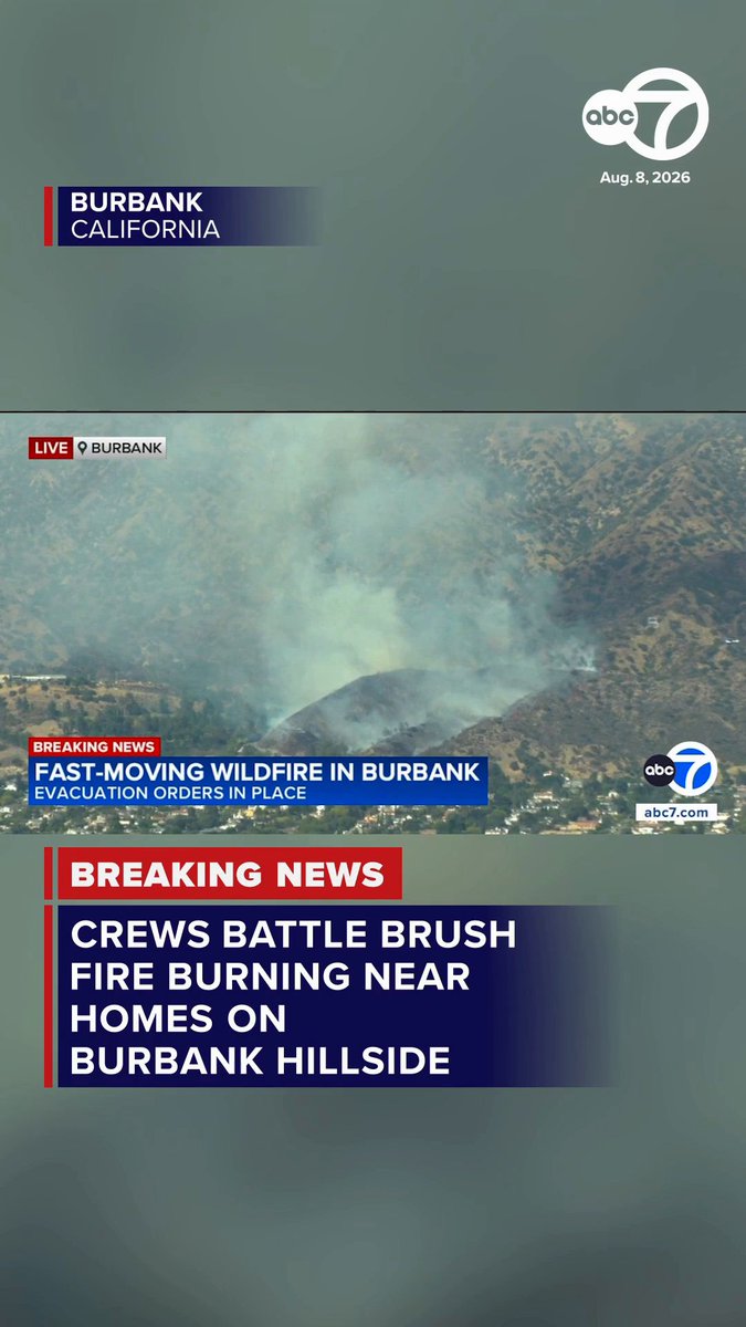 The Walnut Fire is burning in Wildwood Canyon on the hillside just above Burbank. The flames came very close to some homes before fire crews made water drops. Video shows thick smoke billowing above the neighborhood. Read more: