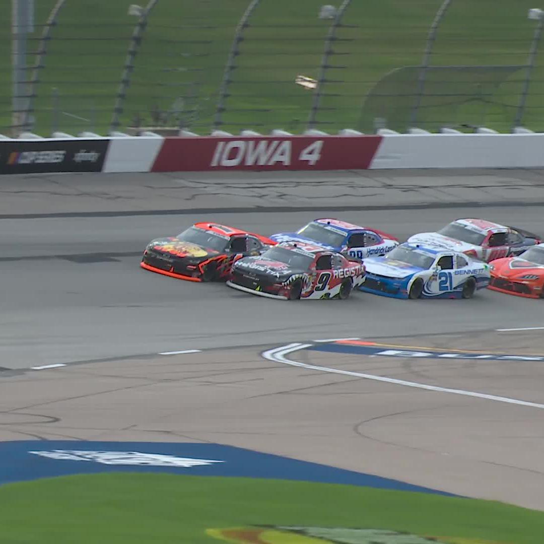 He goes back-to-back! Carson Kvapil earns his second career win at Iowa Speedway.