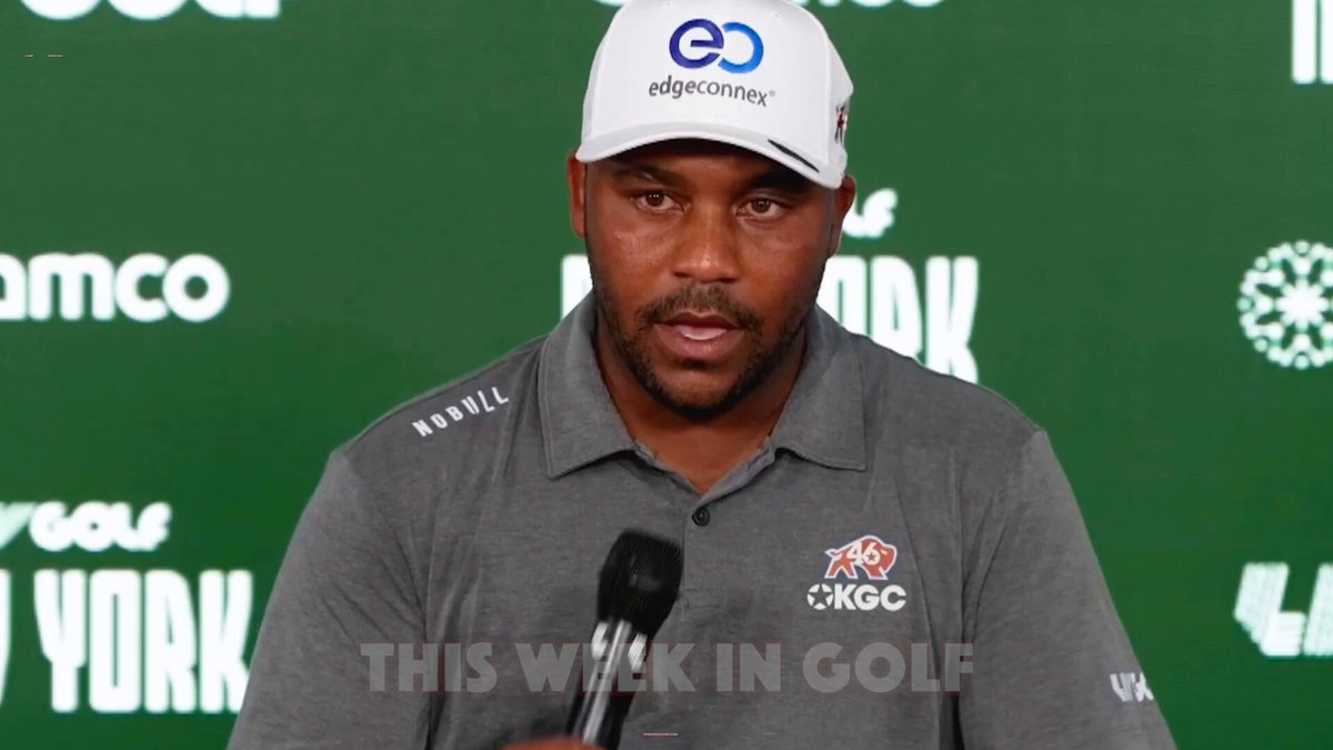 Harold Varner III (12-under) sits in 2nd at LIV New York after a 6-under 65. He was asked if he believes LIV Golf has made any impact, "At the end of the day, no one is going to die; its golf. There's people dealing with way more important things in life."
