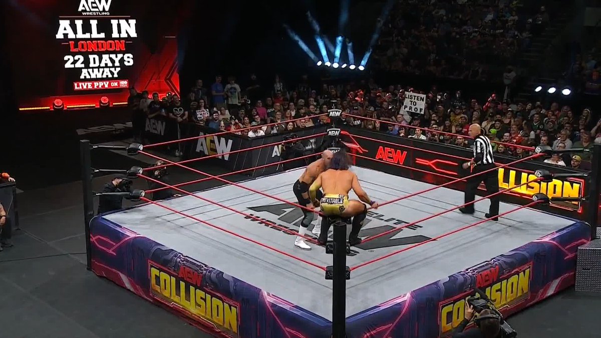 .Ace Austin 👆🏼♠️ エース・オースティン is starting to feel it! Watch #AEWCollision LIVE on TNT & HBO Max