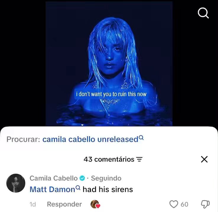 a camila comentou no vídeo de um dos scraps do c,xoxo. “sirens” é mais uma de uma série de músicas que não chegaram a ser finalizadas e incluídas no álbum. 🥲