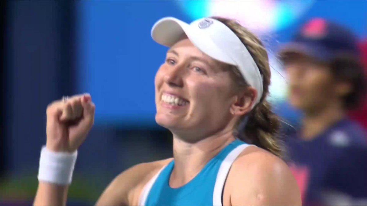 All smiles 😀 Ekaterina Alexandrova is into the quarterfinals! #NBO26