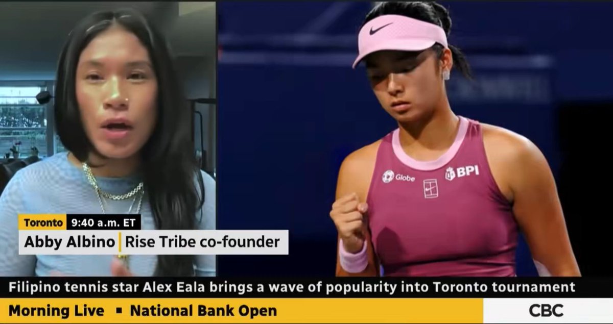 News anchor just called Alex Eala an “American of Filipino descent”… and the guest just sat there. She’s Filipino. Born and raised in the Philippines. Represents the Philippines. First Filipino to win a WTA title. Career-high No. 20.