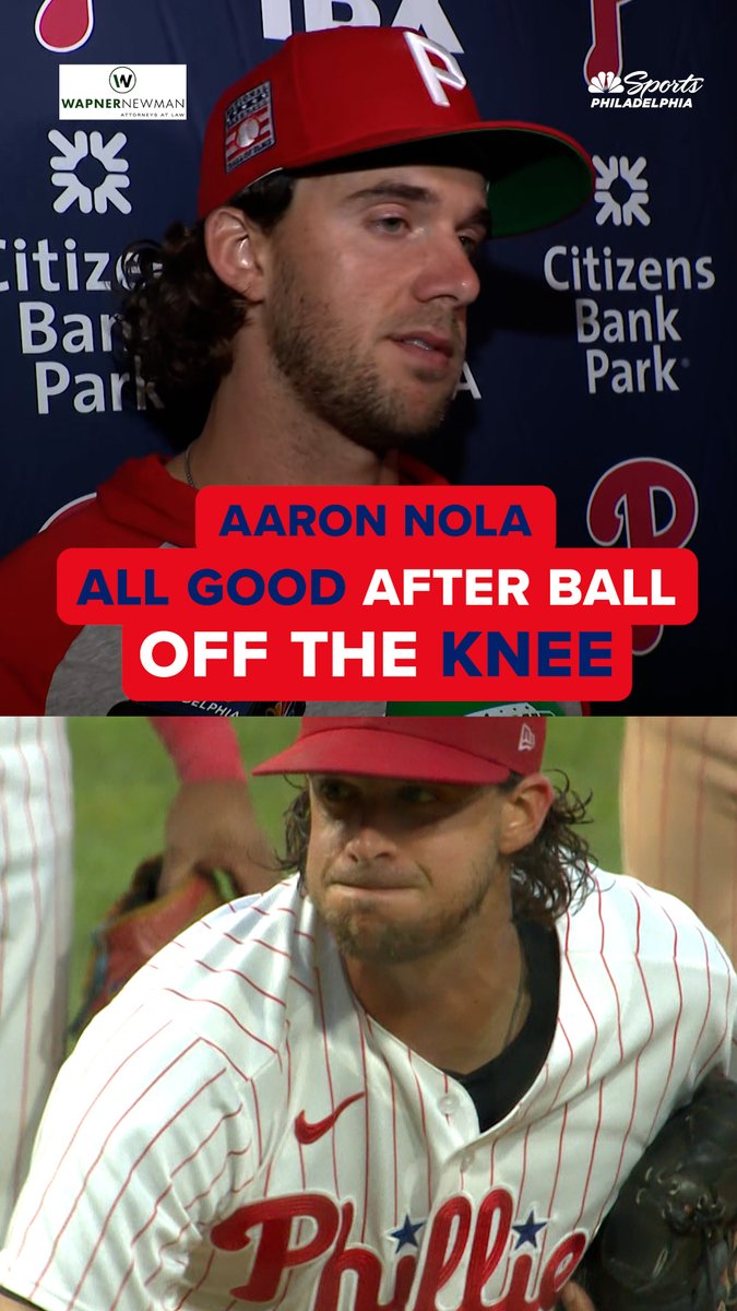 "Hope for a good week this week and the [pain] subsides really quick." Aaron Nola says he's still planning to make his next start. | Wapner Newman