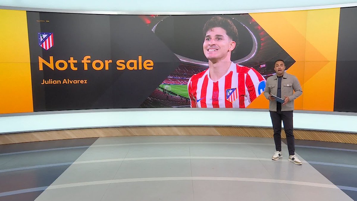 Atletico Madrid head coach Diego Simeone says Julian Alvarez is not for sale. 🚫 Alvarez has been linked with a move to Arsenal, Barcelona and Real Madrid.