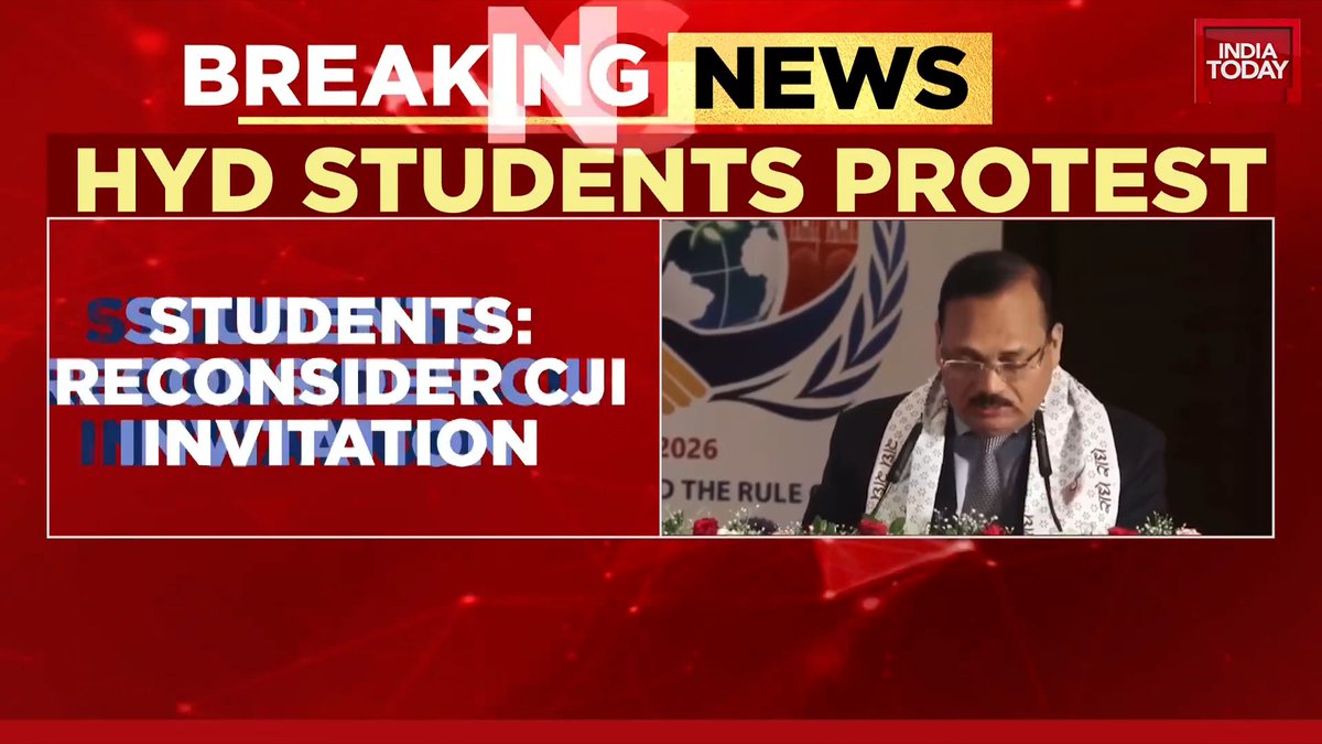 NALSAR students oppose CJI Surya Kant as chief guest. India Today's Abdul Basheer with more details #Hyderabad #CJI #News #ITVideo