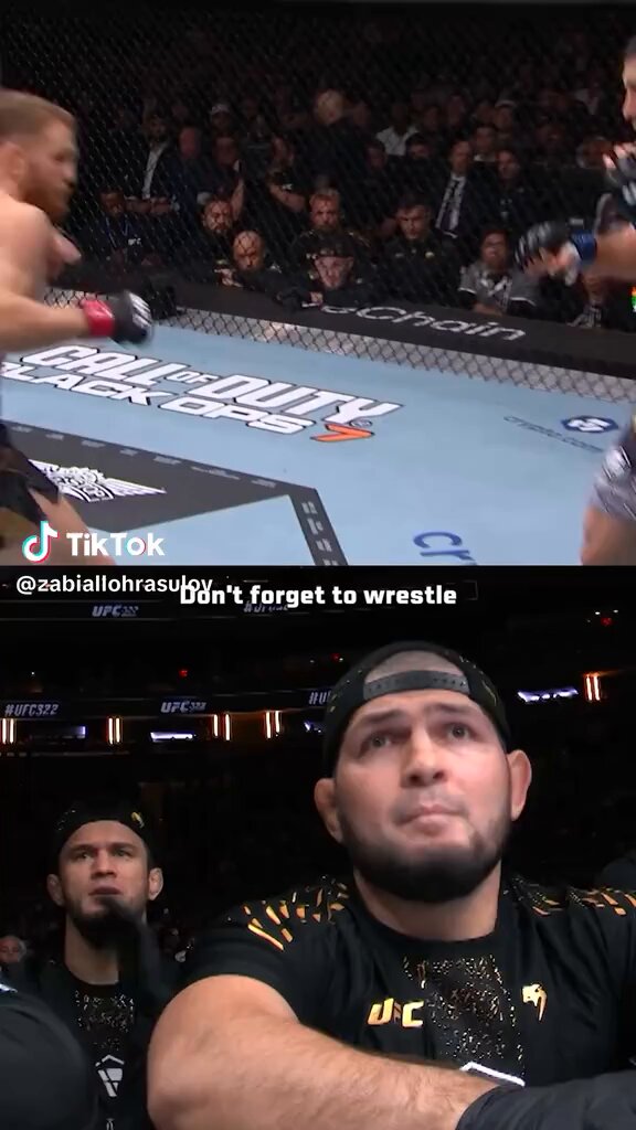 Khabib saying ‘Smash Him’ so JDM understands 🤣🤣🤣