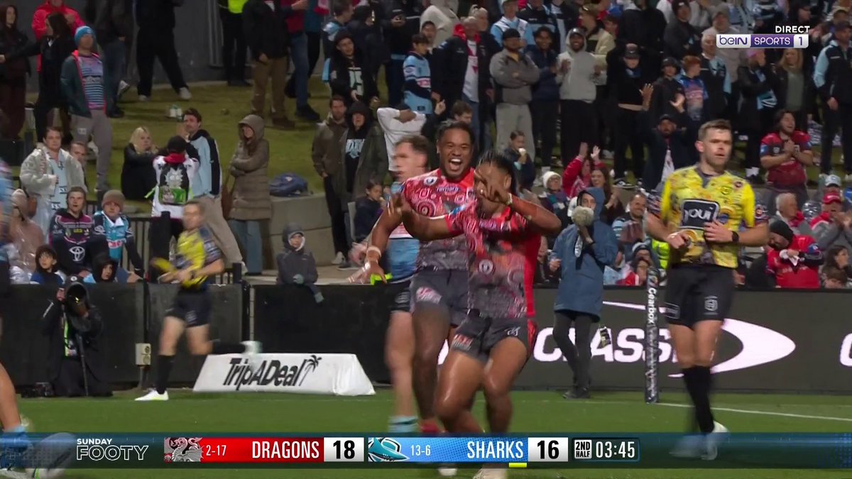 [📺 LIVE] 🏉 #NRL 🔥 À la surprise générale, les Dragons s'imposent face aux Sharks !