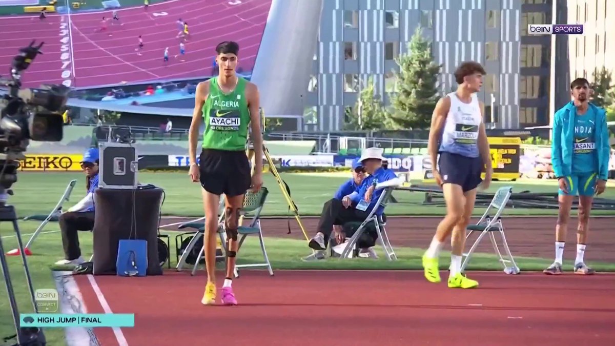 🥇🇩🇿 الجزائري يونس عياشي يتوج بذهبية الوثب العالي في بطولة العالم لألعاب القوى للشباب.