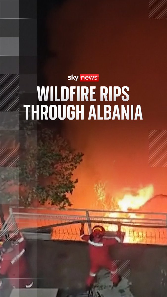 A major wildfire has been burning on Mount Kruje in Albania since Saturday, forcing residents from several nearby villages to evacuate. Firefighters, military personnel and three helicopters worked through the night to contain the blaze, with steep terrain making it difficult for ground crews to reach affected areas.