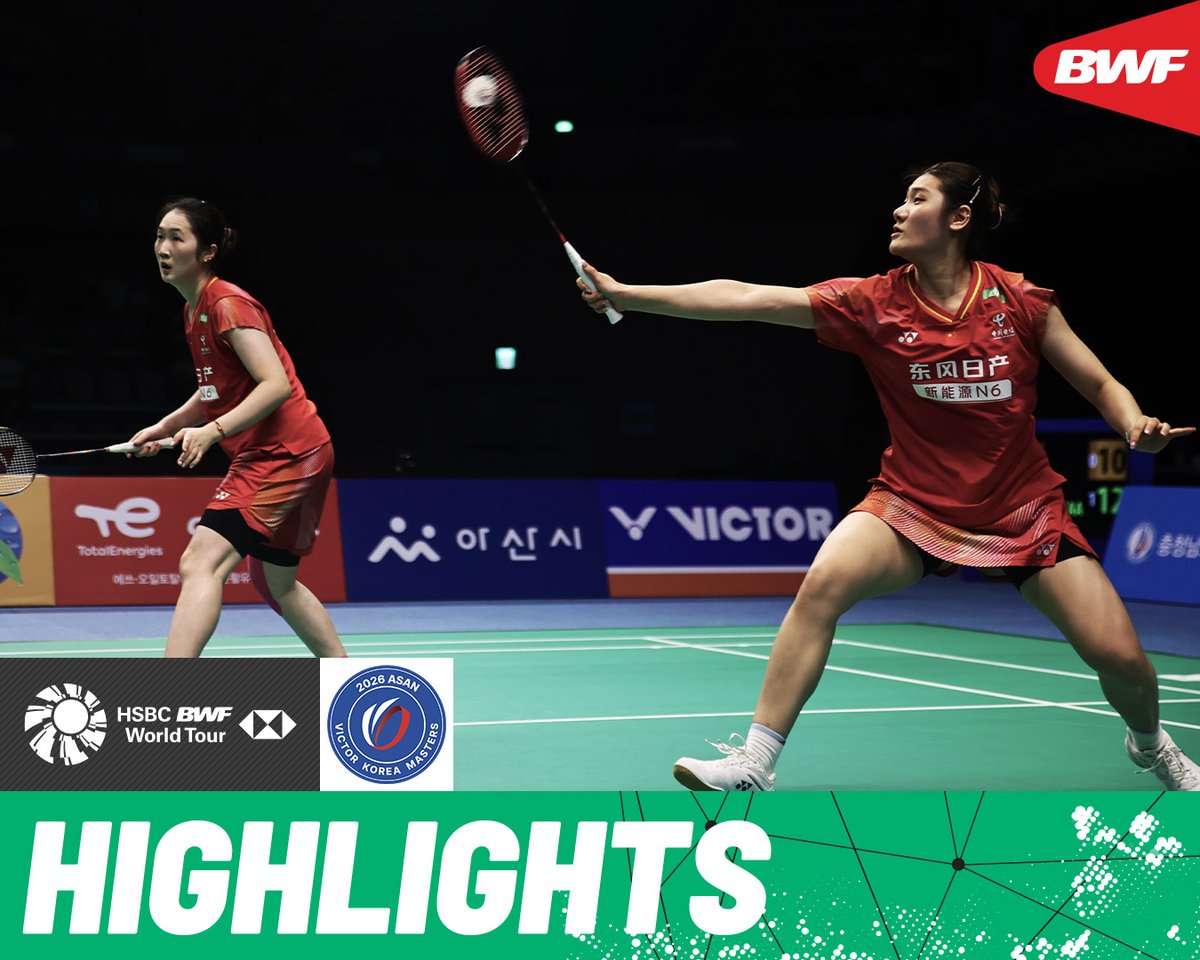 Aimsaard/Aimsaard 🇹🇭 put No.3 seeds Luo/Wang 🇨🇳 to the test. #BWFWorldTour #KoreaMasters2026