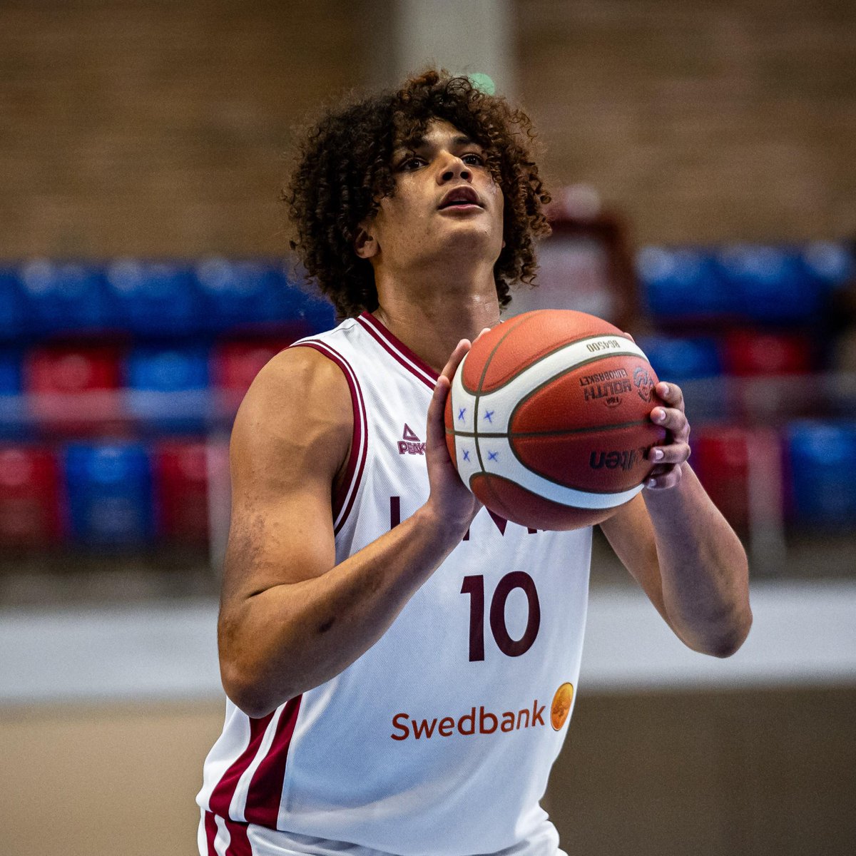 Benjamin Berrouet. An undeniable force in the paint. 😮💨 📊 33 PTS | 22 REB | 40 EFF #U16EuroBasket x Latvijas Basketbola savienība