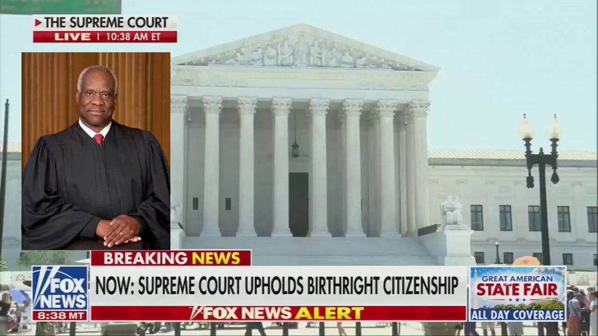 CLARENCE THOMAS JUST PUBLISHED THE EXACT ARGUMENT FOR WHY THE SUPREME COURT'S BIRTHRIGHT CITIZENSHIP RULING IS CONSTITUTIONALLY WRONG Not a political objection. Not a policy disagreement. NAMED HISTORY. SPECIFIC TEXT. Amendment by amendment. 📜 14th Amendment, 1868 — "ONE pervading purpose": securing equal citizenship for FREED SLAVES after the Civil War 📜 Reconstruction Congress intent — zero evidence the drafters contemplated children of foreign temporary visitors or illegal aliens 📜 "Subject to the jurisdiction" clause — Thomas: means full political allegiance, not mere physical presence on US soil 📜 The majority opinion — Thomas says it REPURPOSED the Amendment to protect preferred rights the drafters NEVER contemplated 📜 Thomas's direct quote — those rights "CANNOT find support in the text today" 📜 His warning on the ruling — "I am not sure that today's opinion will stand the test of time" 📜 Thomas during April 2026 oral arguments — probed whether immigration debates even existed when the 14th was written 📜 His core distinction — freed slaves were entitled to citizenship because they were Americans with no other homeland; children of foreign nationals are not in the same category 📜 Roberts and Barrett — joined the liberal bloc in the 6-3 majority in Trump v. Barbara 📜 Gorsuch — joined Thomas in dissent; Alito filed a separate dissent 💀 91 pages 💀 1 purpose the 14th Amendment actually had, per Thomas 💀 ZERO rights the Reconstruction Congress contemplated for children of foreign nationals 💀 100% of Thomas's argument grounded in the specific post-Civil War historical record — not modern policy preference Every argument on this list is anchored in the text and history of the Amendment. Not in what the Court wishes it said. In what the people who wrote it actually intended. The Court's ruling stands. But Thomas put a 91-page marker on the record. Thomas's dissent is still ticking. These are the arguments at the core of it. I'll keep you updated as this unfolds, turn on notifications this is EXTREMELY important.