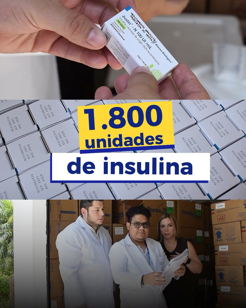 ¡Fortalecemos el abastecimiento de medicamentos! 💪💊 El Hospital Básico Chone adquirió un nuevo lote de insulina para garantizar el tratamiento oportuno de nuestros aseguraros que viven con diabetes insulinodependientes. 🏥 #ParaEsoEstamos