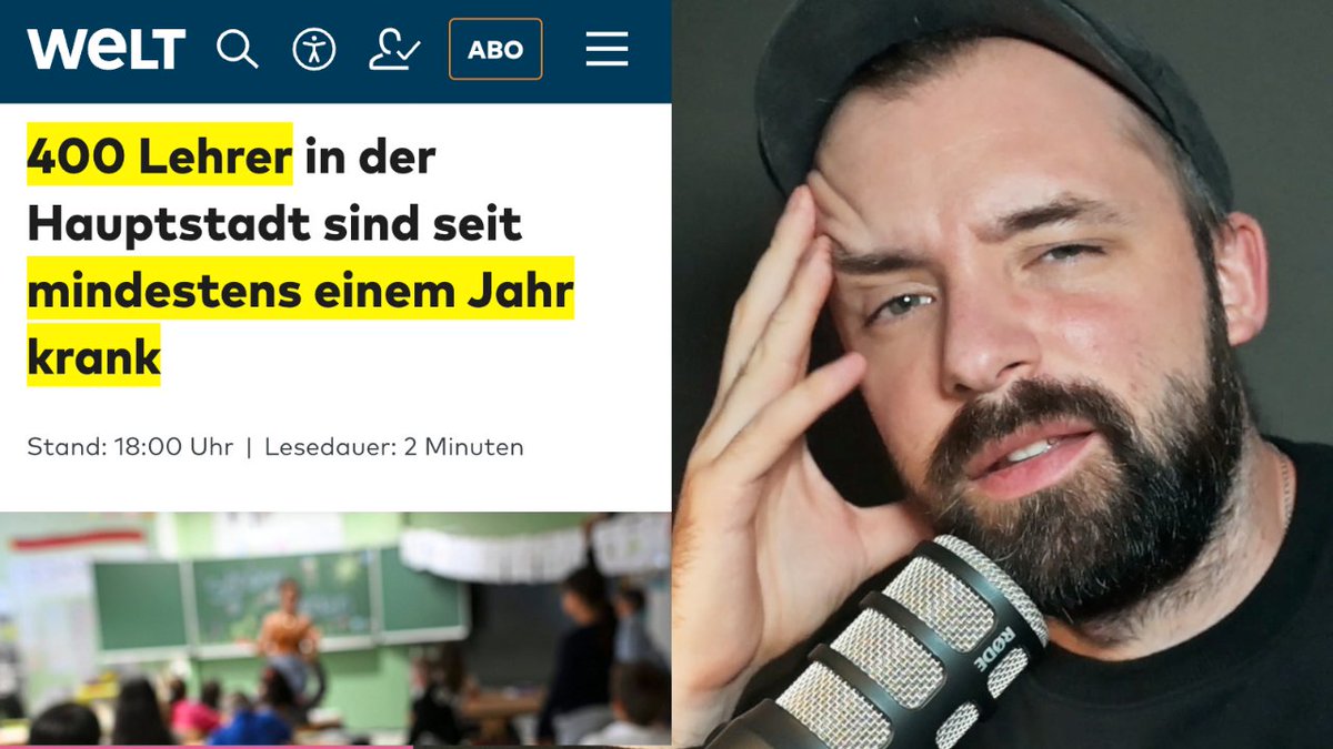 400 Berliner Lehrer seit MINDESTENS EINEM JAHR krank – einige seit 10 JARHEN