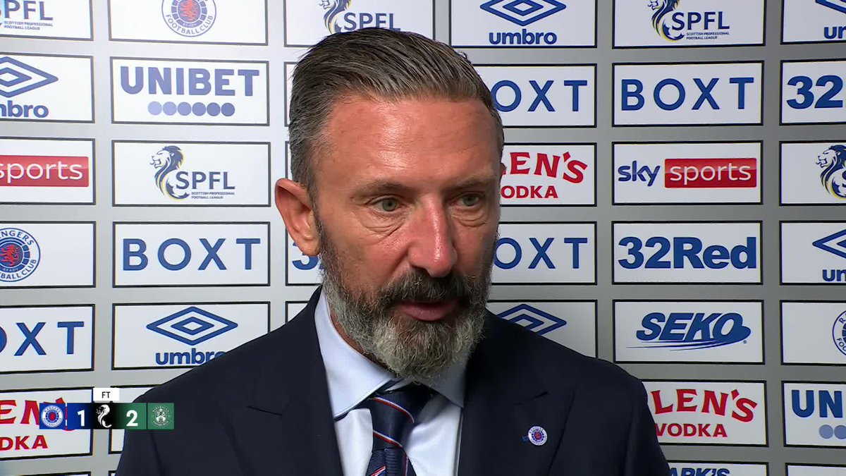 🔵 Rangers Football Club boss Derek McInnes gives his verdict after defeat against Hibernian "I can't fault my players' effort. They went hell for leather to try and win the game." 🗣️