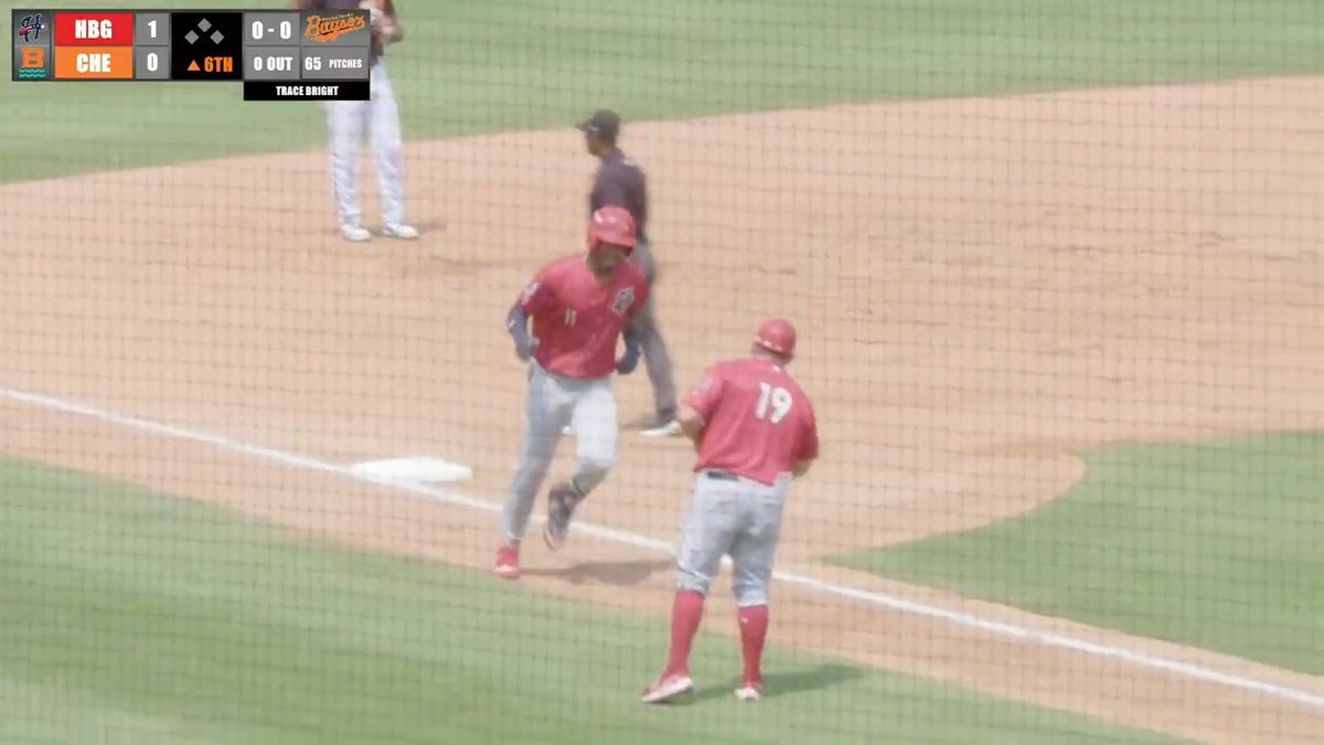 elijah green goes oppo for his first AA homer !!!