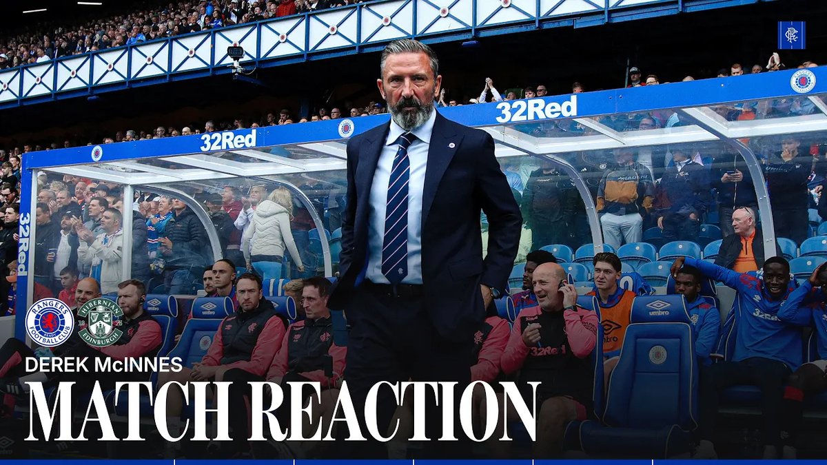 🎙️ Derek McInnes spoke to RangersTV following today’s match against Hibernian at Ibrox.