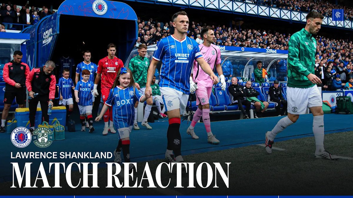 🎙️Lawrence Shankland spoke to RangersTV following today’s match against Hibernian at Ibrox.