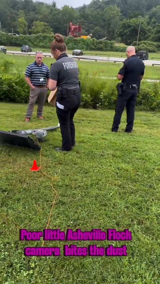 This just shows everyone what "crimes" police actually care about. This Flock camera was reportedly cut down on Friday and police immediately responded WITH A FORENSICS TEAM 🤨 For reference, when someone tried to break into my house (video is up on my channel), the police laughed when asked if they were going to look for finger prints or to photograph the would be criminals' foot prints. Someone tries to break in to an average citizens house and potentially kill them - no forensics team. Someone cuts down a 3'' pole on the side of the road endangering literally no one - forensics team with every resource tax payer dollars can be used for immediately 🤡 Plan accordingly... #CityLife #police #crime #PoliceState #4thAmendment #CivilRights #ALPR #cops #stalking #flock #SurveillanceState #asheville #NC #StandingArmy