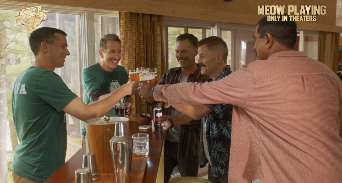 These troopers are reporting for duty. SUPER TROOPERS 3, meow playing in theaters. Get tickets meow. #SuperTroopers3