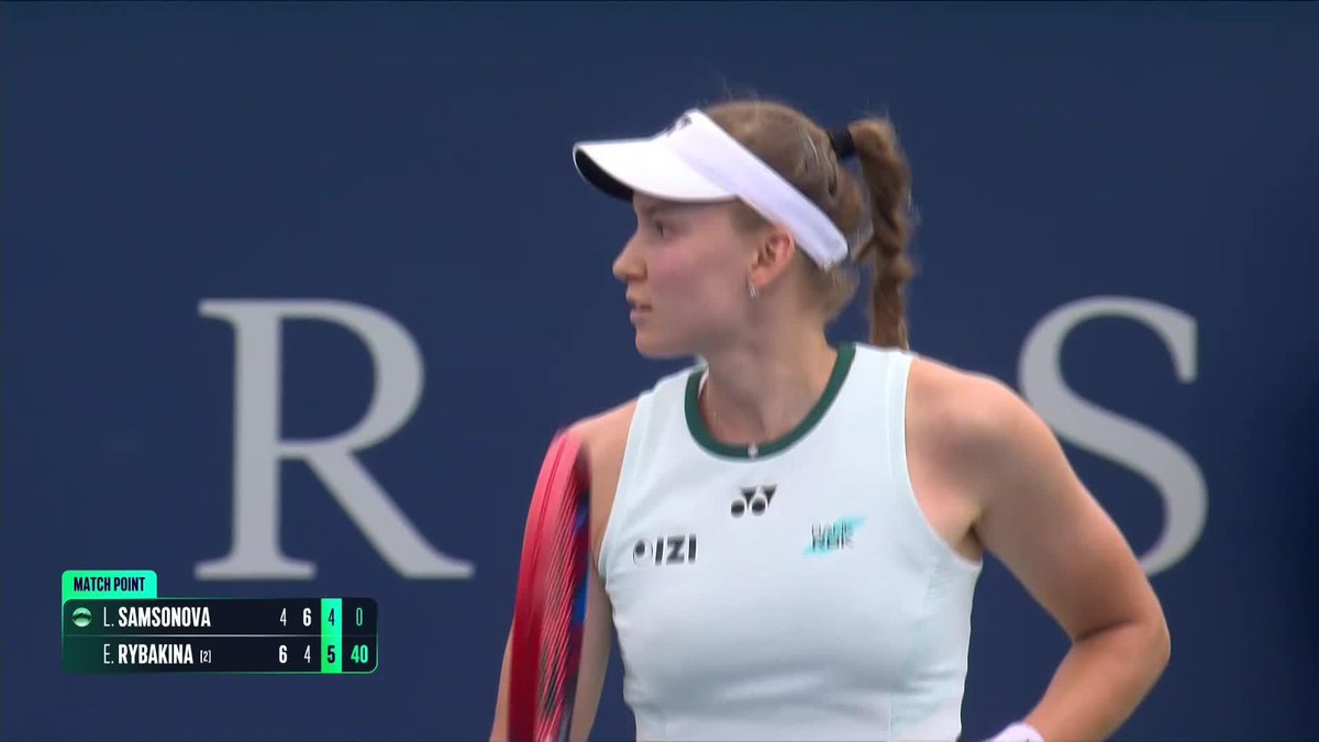 When there's a will, there's a way 😤 Elena Rybakina overcomes Samsonova 6-4, 4-6, 6-4 to return to the Toronto quarterfinals. #NBO26
