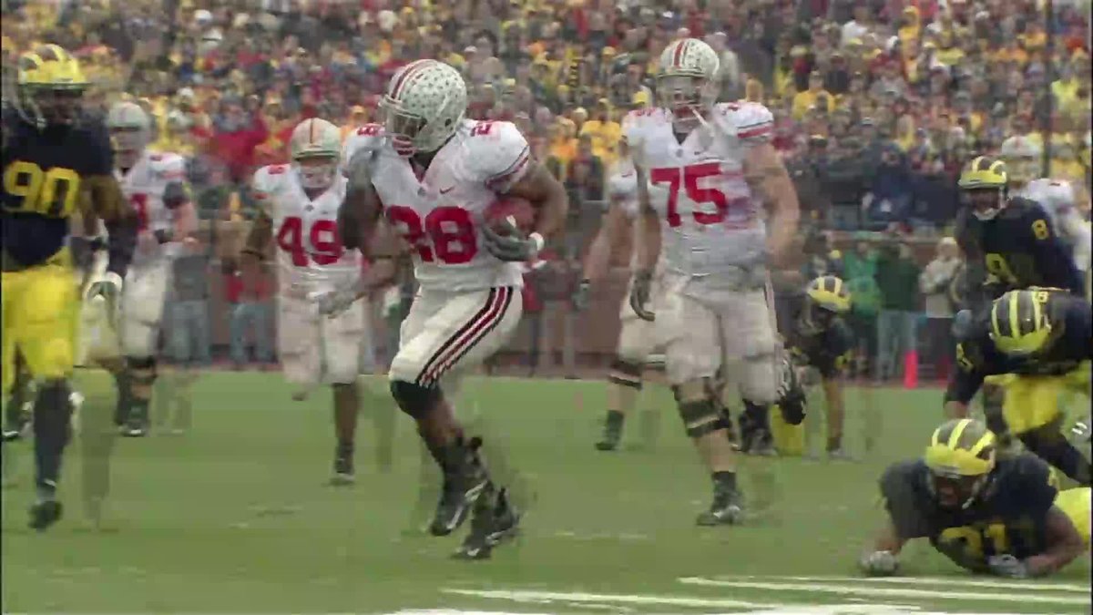 2006: 52-yard TD 2007: 62-yard TD 2008: 59-yard TD Beanie Wells broke free for a highlight score in all three career games vs. rival Michigan 💥 Beanie Wells x Ohio State Football
