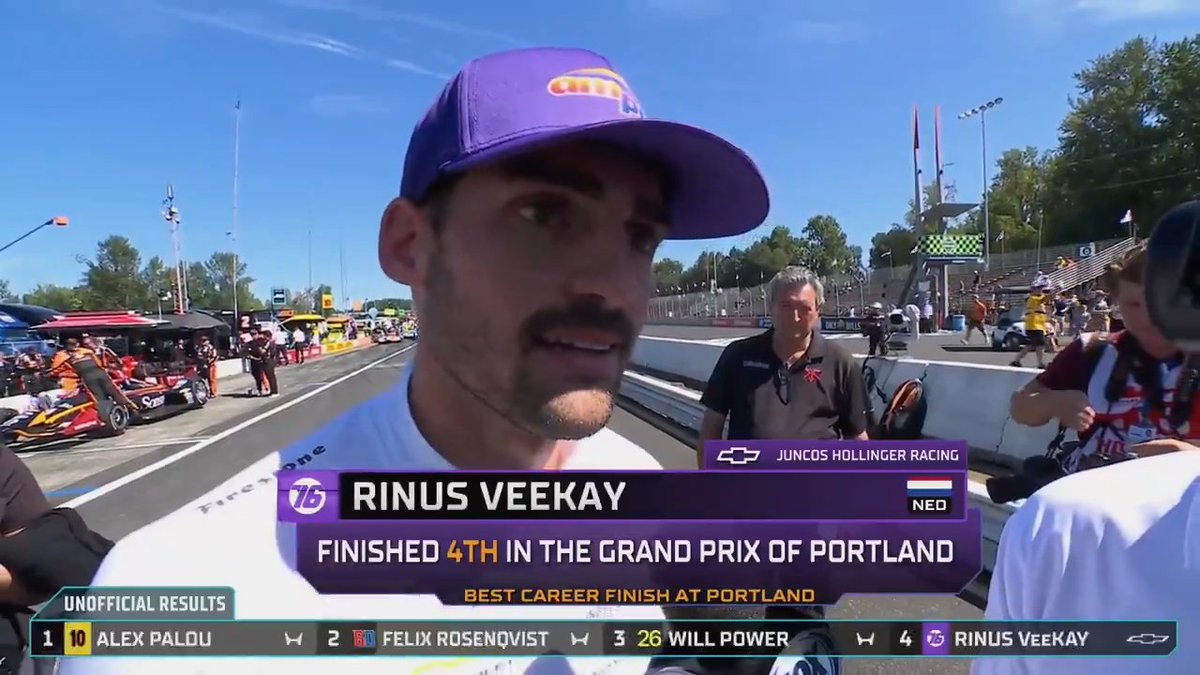 A solid day for Rinus VeeKay. He brings it home 4th.