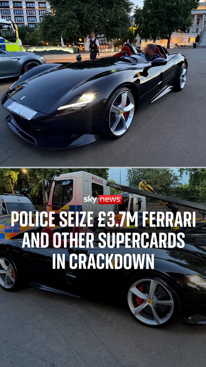 More than £8million worth of vehicles, including a Ferrari Monza worth £3.7million, have been seized in a crackdown on antisocial driving in central London.