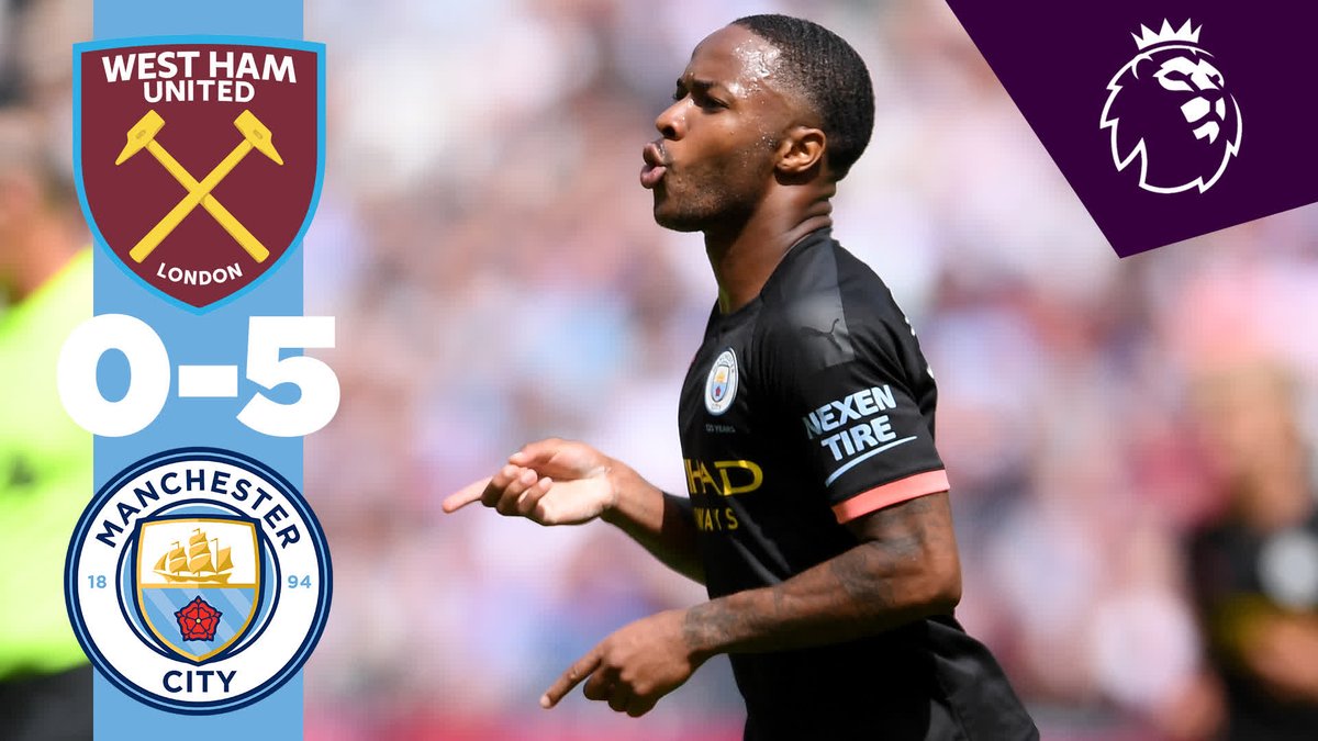 #OnThisDay: West Ham 0-5 #ManCity [2019] ⚽️ [25’] Gabriel Jesus ⚽️ [51', 75', 90+1'] Raheem Raheem Sterling ⚽️ [86' P] Sergio Kun Aguero