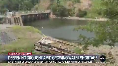 Puerto Rico’s water crisis worsens as over 180,000 face rotating shut-offs and rationing amid record drought. The governor says federal authorities are offering help as the reservoir near San Juan is dangerously low. Andrew Dymburt reports.