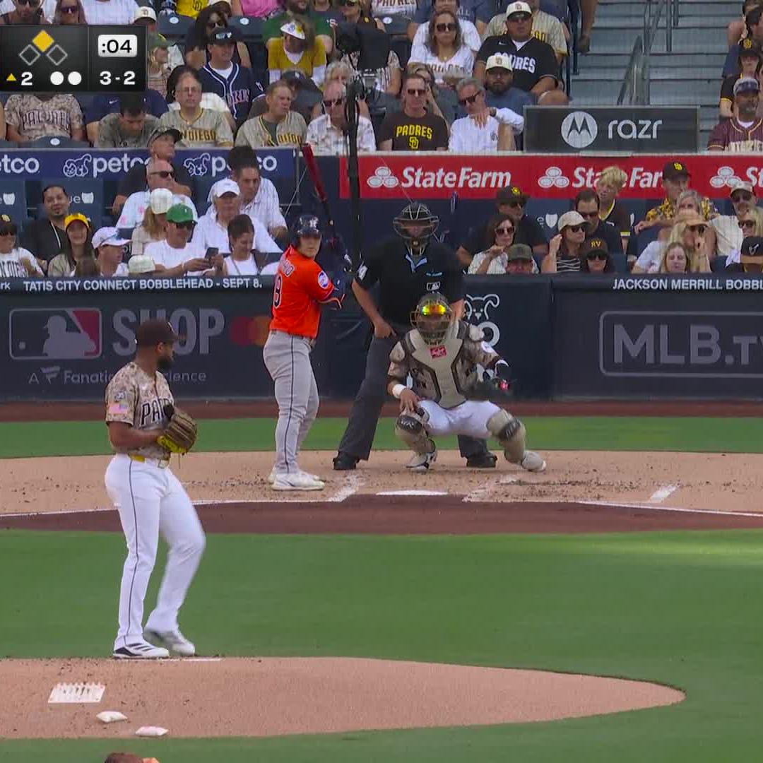 Daulton Varsho launches his first HR as an Astro! 📺 Sunday Night Baseball on NBC &amp; Peacock