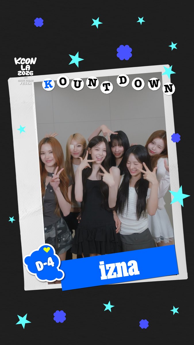 [#KCONLA2026] D-4 KOUNTDOWN 🎉 4 DAYS LEFT UNTIL KCON LA 2026! Ready to light up KLOVER'S SOUL CITY w/ #izna?🔥 - 𝐆𝐄𝐓 𝐘𝐎𝐔𝐑 𝐓𝐈𝐂𝐊𝐄𝐓 𝐍𝐎𝐖! 🎟️ 🔗Ticket Info - KCON LA 2026 AUG 14-16 Arena, LA Convention Center Let’s #KCON
