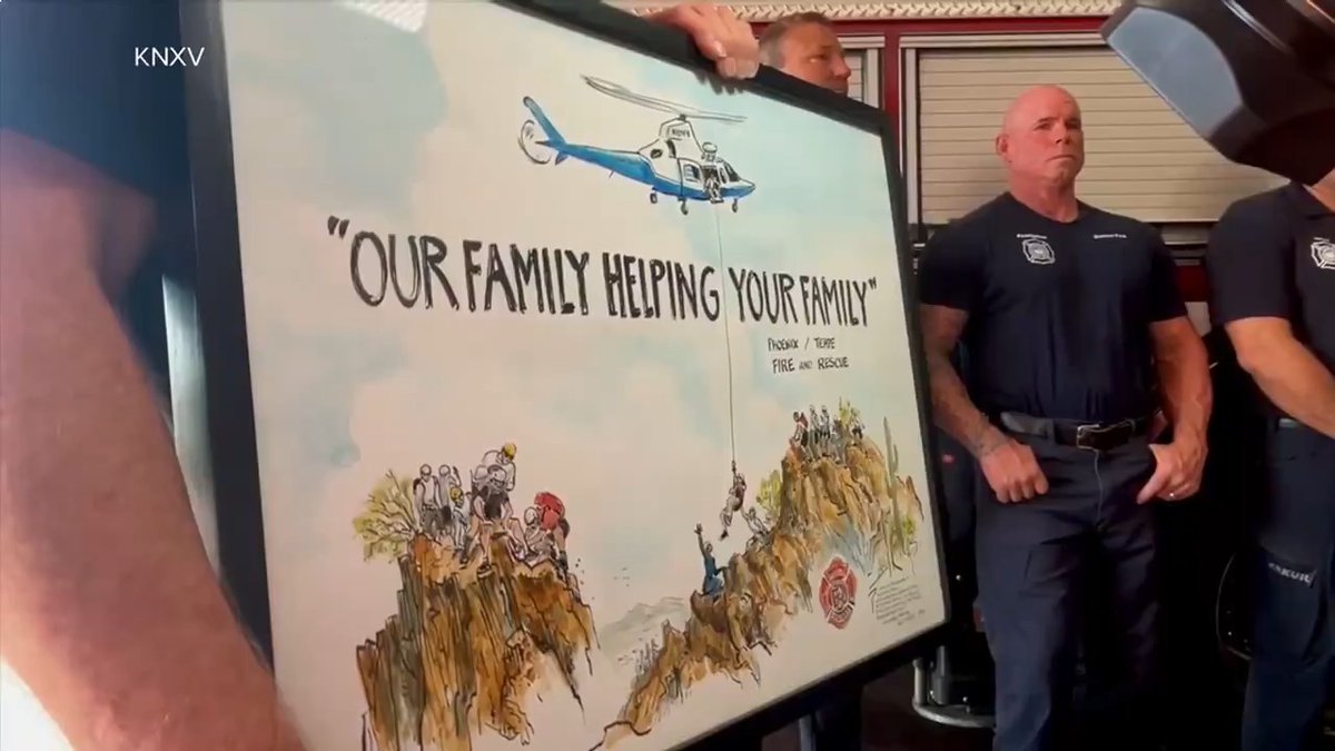Oscar-winning Disney animator Glen Keane, 72, reunited in Phoenix with the first responders who rescued him from Mummy Mountain last month. @linseydavis shares Keane, famed for classics like "The Little Mermaid," returned with a thank you to his heroes.
