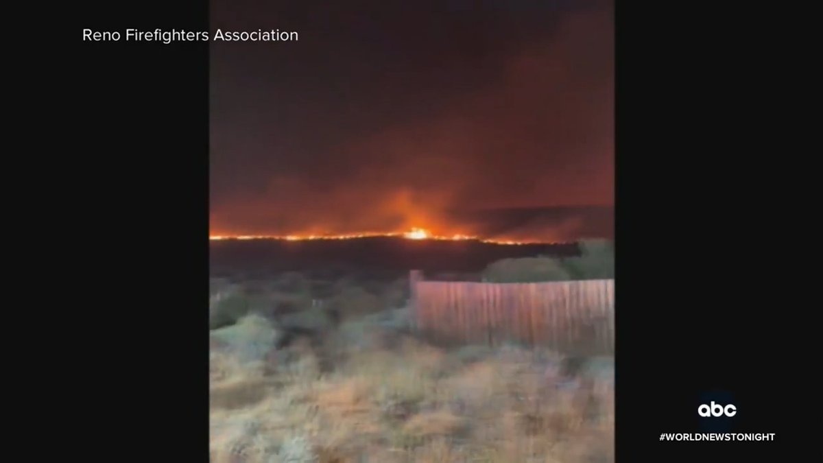 Residents are forced to evacuate as firefighters race to contain the Bug Fire near Reno, Nevada. Across the West, 94 wildfires burn, evacuations hit California and British Columbia, and record heat adds to the danger. Leslie Lopez reports.