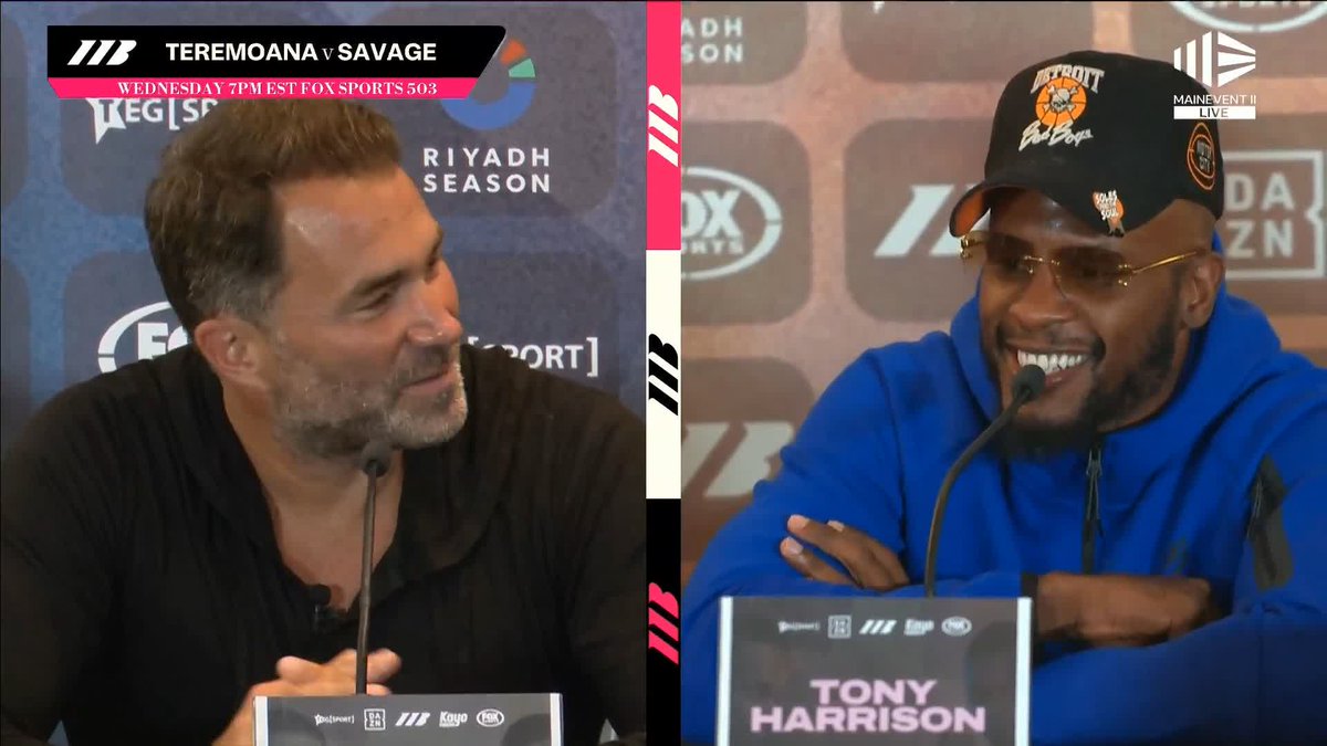 🐳🤣 Tony Harrison and Eddie Hearn go back n' forth... #TeremoanaSavage