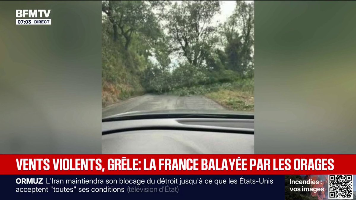 De violents orages ont balayé la France, d'importants dégâts à déplorer