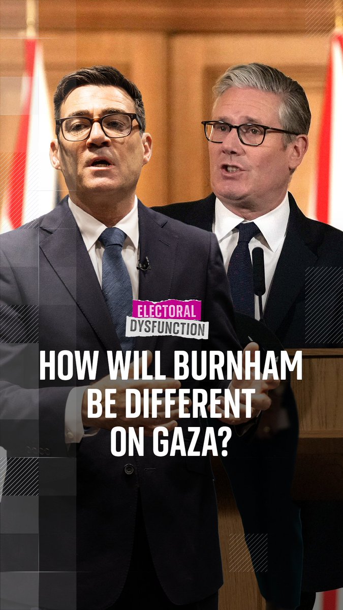Andy Burnham has apologised for Labour's position on Gaza, but will the new Prime Minister's stance win back voters? Beth Rigby and Jess Phillips discuss the impact the conflict had on the party's inner-city MPs. Listen to Electoral Dysfunction ➡️