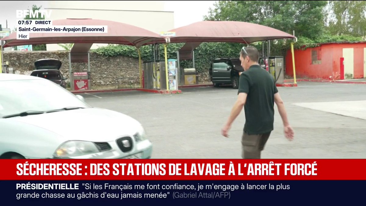 Face à la sécheresse, des préfectures mettent en place des restrictions d’eau et mettent à l'arrêt des stations de lavage
