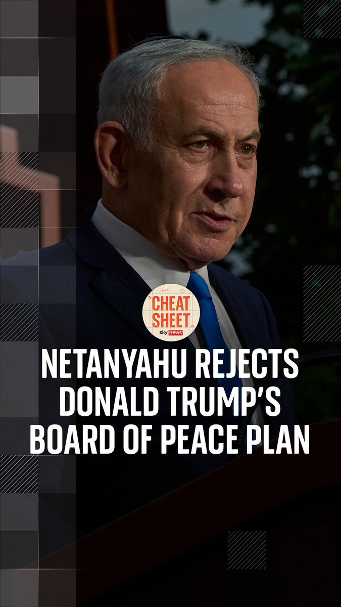 Benjamin Netanyahu has rejected a 15-point plan for Gaza by Donald Trump's Board of Peace. The Israeli PM also said his military will not make "any withdrawal" from the Palestinian territory until Hamas fully disarms. Anna Jones and Rob Powell have the days news in 10 minutes. 🟠🎧Listen to Cheat Sheet: