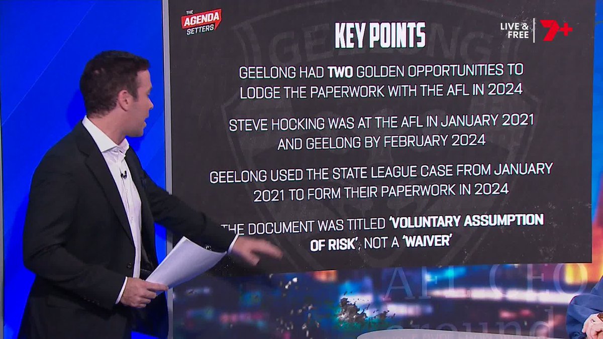 "This is the document that Jake Kolodjashnij signed in early 2024..." Tom Morris breaks down Geelong's concussion saga 👇