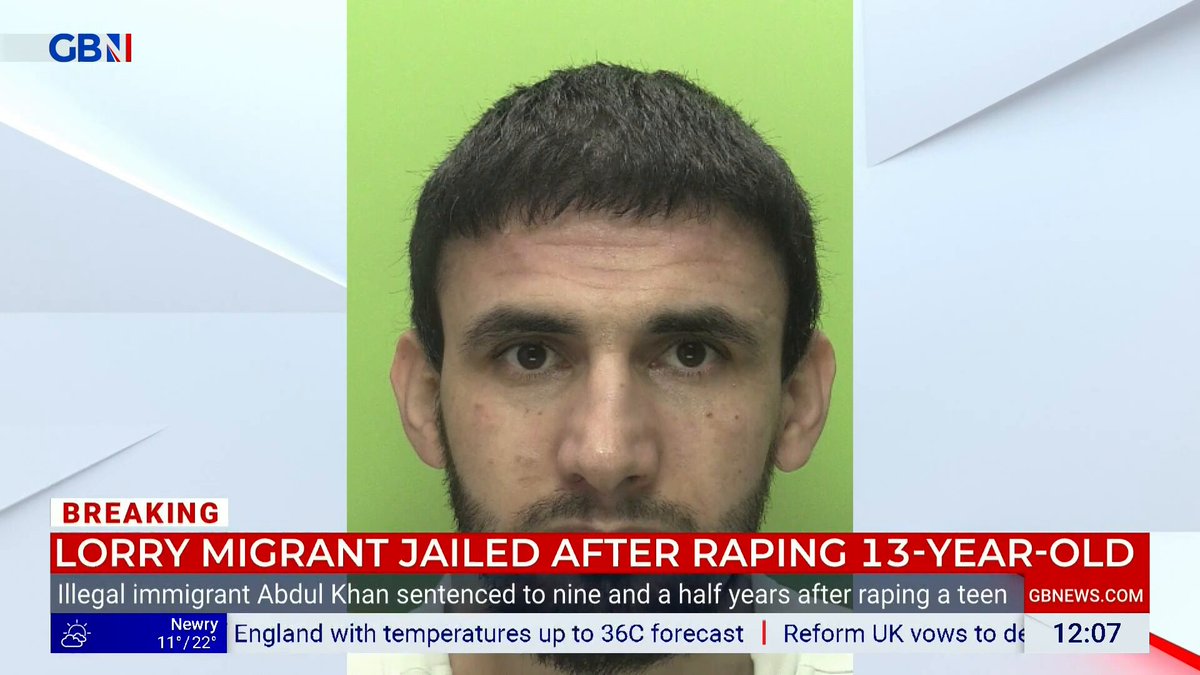 'He arrived in the UK in the back of a lorry' Jack Carson reports after illegal migrant Abdul Khan has been sentenced to nine and a half years after raping a 13 year old girl.