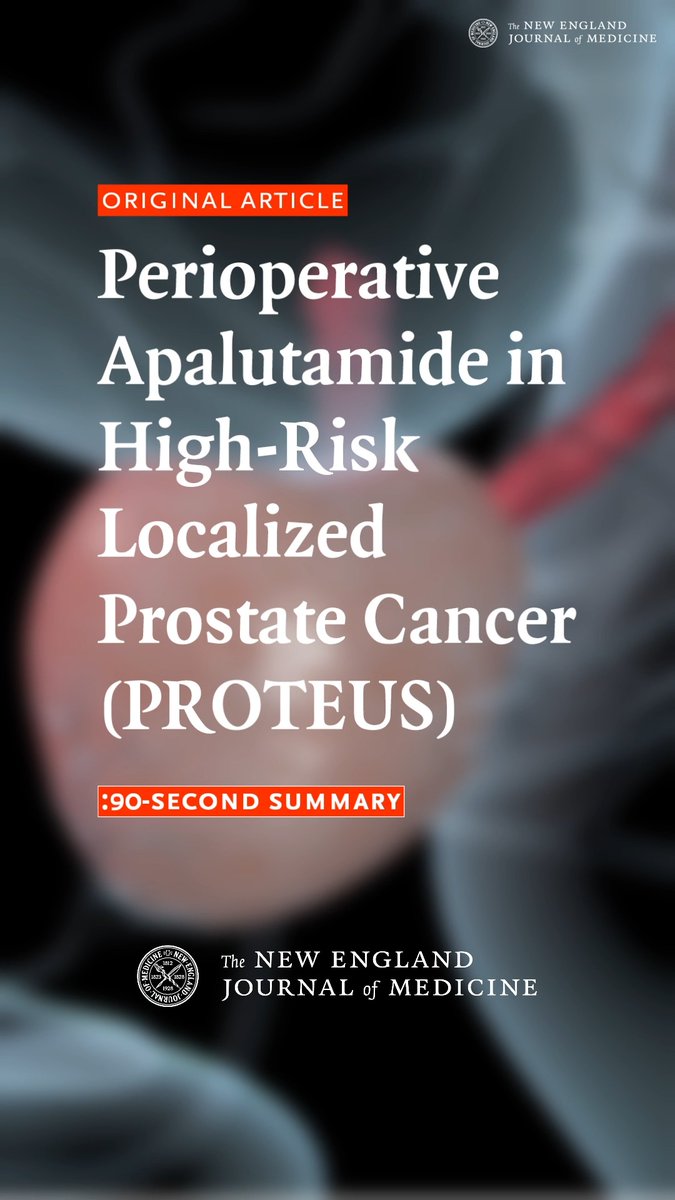 In high-risk localized prostate cancer, ADT plus apalutamide led to a pathological complete response or minimal residual disease and 5-year metastasis-free survival in a greater percentage of patients than ADT plus placebo. Full phase 3 PROTEUS trial results and Research Summary: