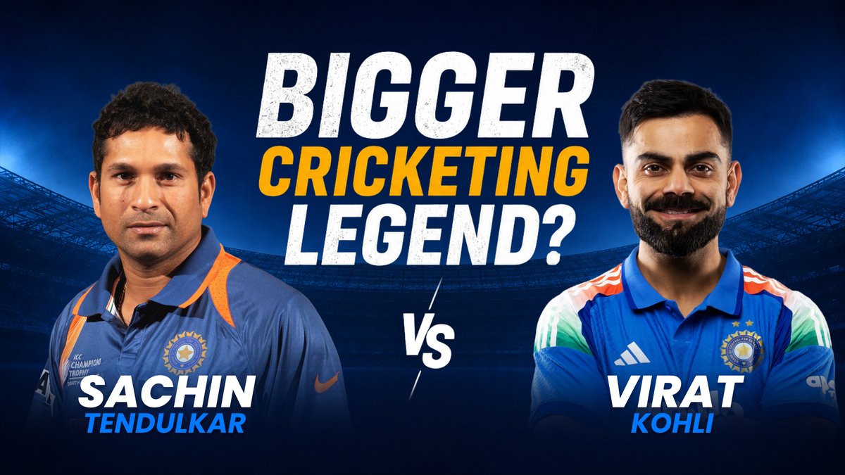 Sachin or Kohli❓ Who’s the bigger cricketing legend? 🤔 Don’t miss the debate! 🔥