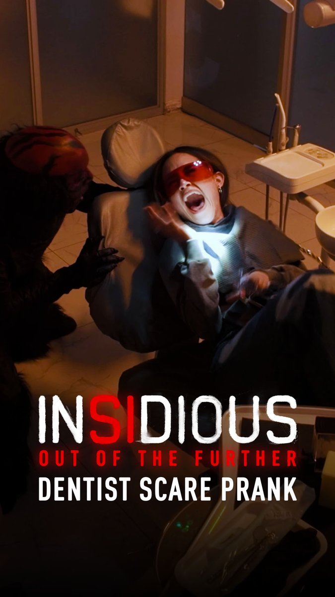 You think the dentist is scary? We took it FURTHER. Get tickets now to see #INSIDIOUS: OUT OF THE FURTHER. Evil finds a way out on August 21. Exclusively in theatres.