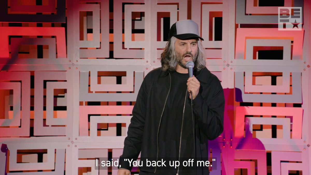 What two words do you add at the end of anything to make it a joke? @amircomedy knows. 😂 Watch an all-new episode of #ComicViewRooftopSeries TOMORROW at 9:30PM only on BET! It's all part of #ComedyFunNight, your Tuesday destination for a full night of funny.