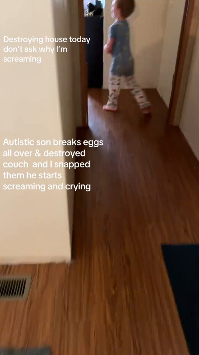 Autistic kid has a meltdown, wrecks a whole carton of eggs and the couch in under two seconds. Dad’s response? Immediately hit record, drag him around while he’s screaming and crying, yell in his face, then post the whole thing with a “Don’t ask why I’m screaming!"