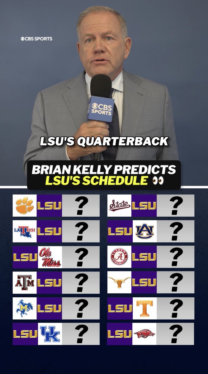How will LSU Football perform in its first season under Lane Kiffin? Brian Kelly gives his game-by-game predictions for the Tigers 👀